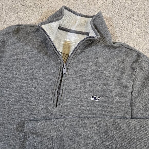 Vineyard Vines Performance 1/4 Zip Sweater Mens X-Small Gray Long Sleeve Casual - Picture 1 of 7